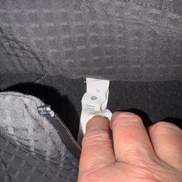 LULULEMON Water-Repellent Grid Fleece Hiking Sz 10 Jacket in Black - Picture 5 of 7